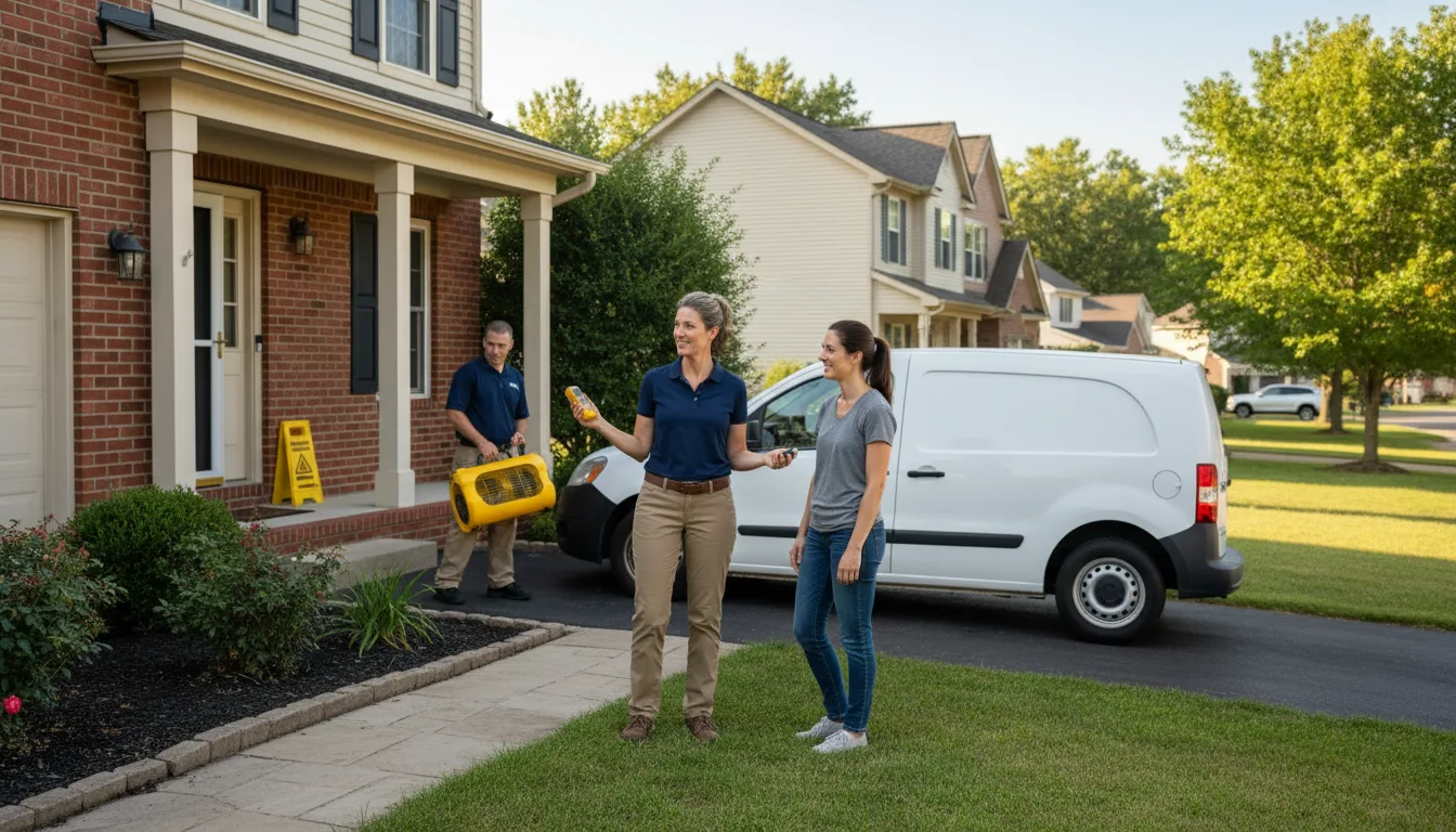 Residential water damage restoration in Warminster, PA